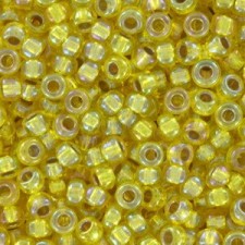 Miyuki rocailles Perlen 8/0 - Silver lined yellow ab 8-1006